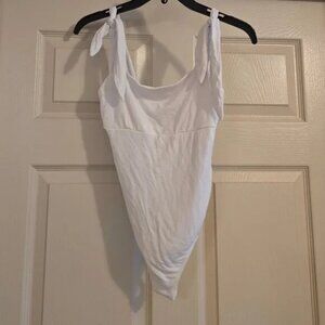 BRAND NEW Abercrombie & Fitch White Body Suit with Thong